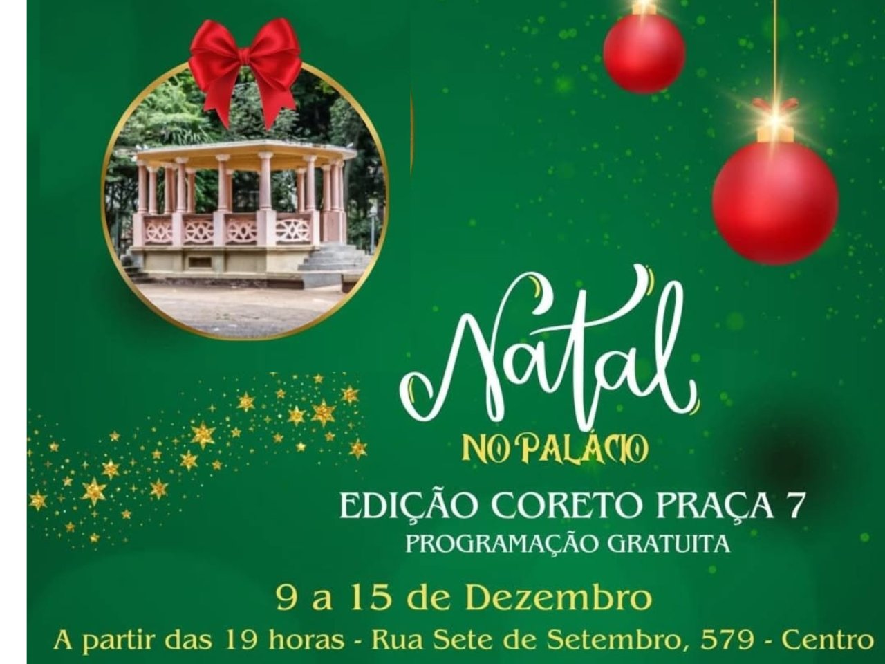 Programação do “Natal no Palácio” segue neste fim de semana com várias atividades gratuitas, feiras e shows