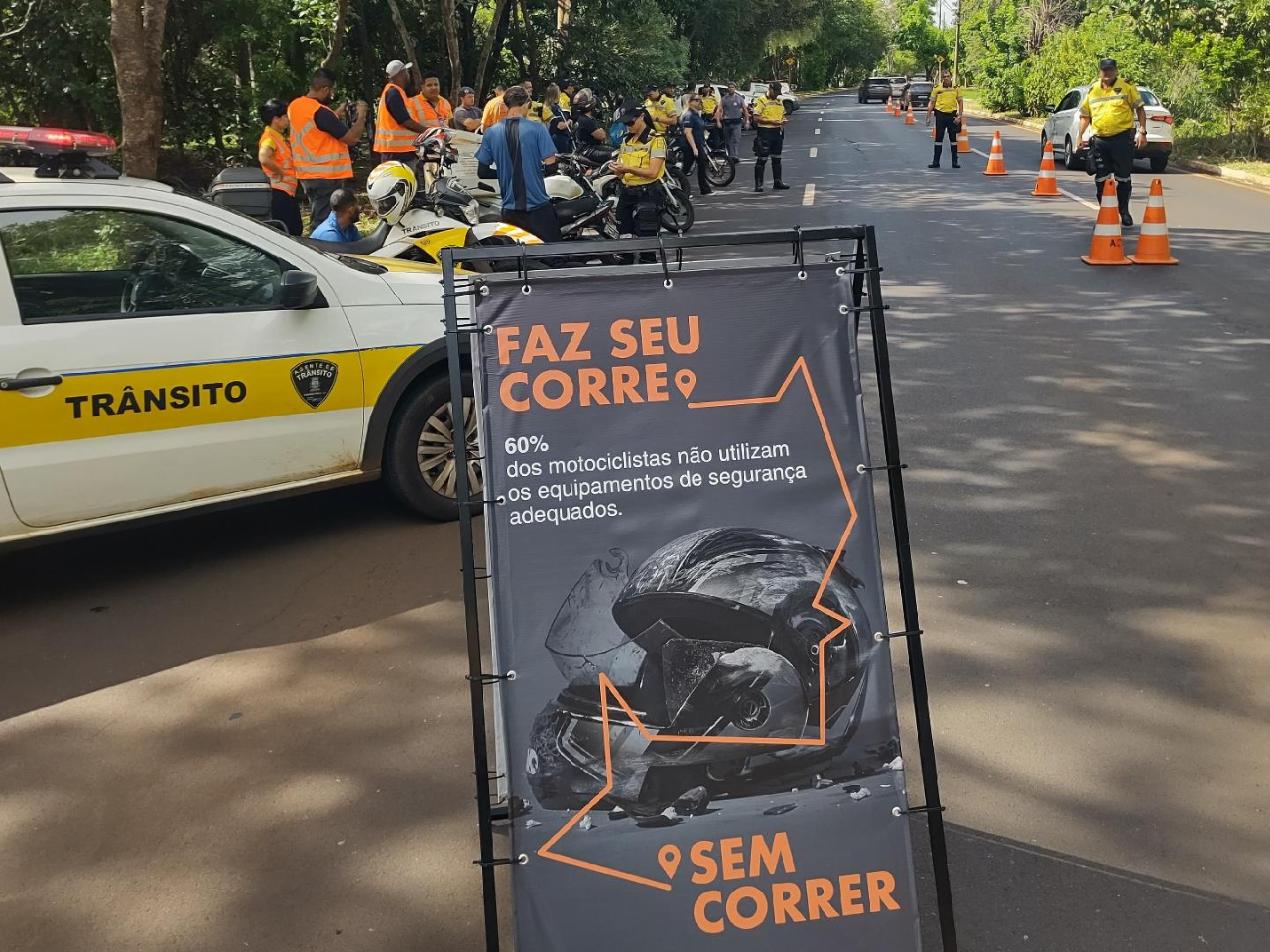 Detran-SP e RP Mobi Realizam Blitz com 51 Motociclistas na Campanha “Faz Seu Corre Sem Correr”